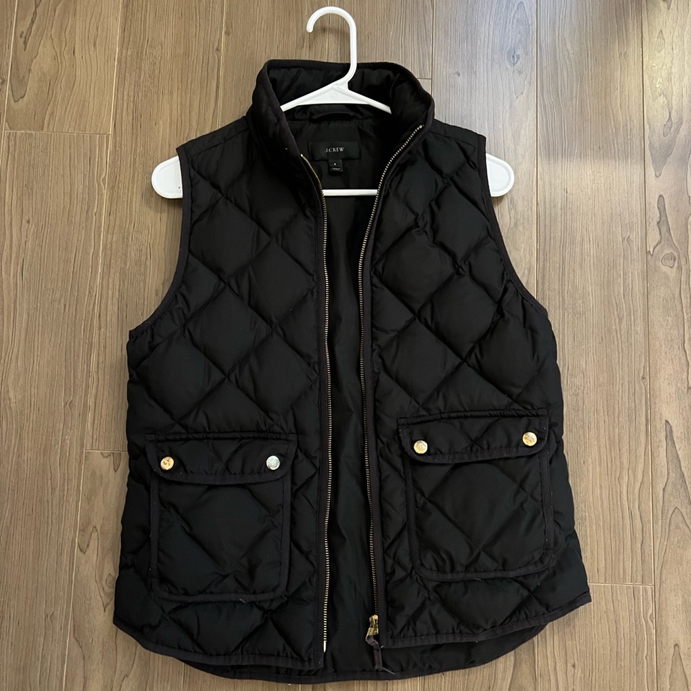 JCrew Black Puffer Vest